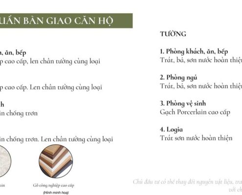 Tiêu chuẩn bàn giao căn hộ chung cư Haven Park Ecopark 02